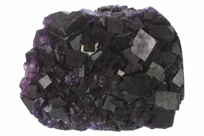 Dark Purple Cubic Fluorite Crystal Cluster - China #142382
